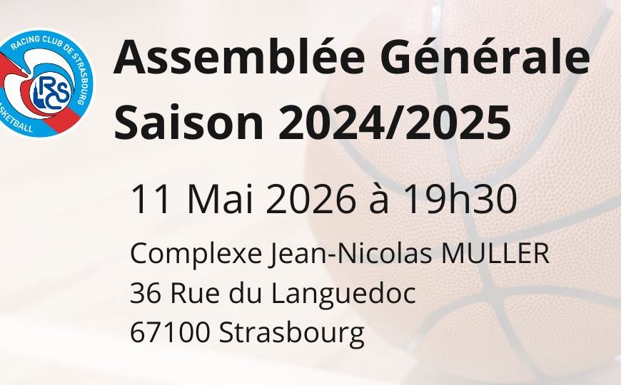 Assemblée Générale de la section Basket – Saison 2024/2025