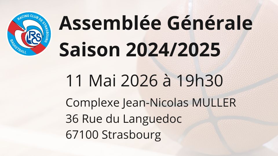 Assemblée Générale de la section Basket – Saison 2024/2025